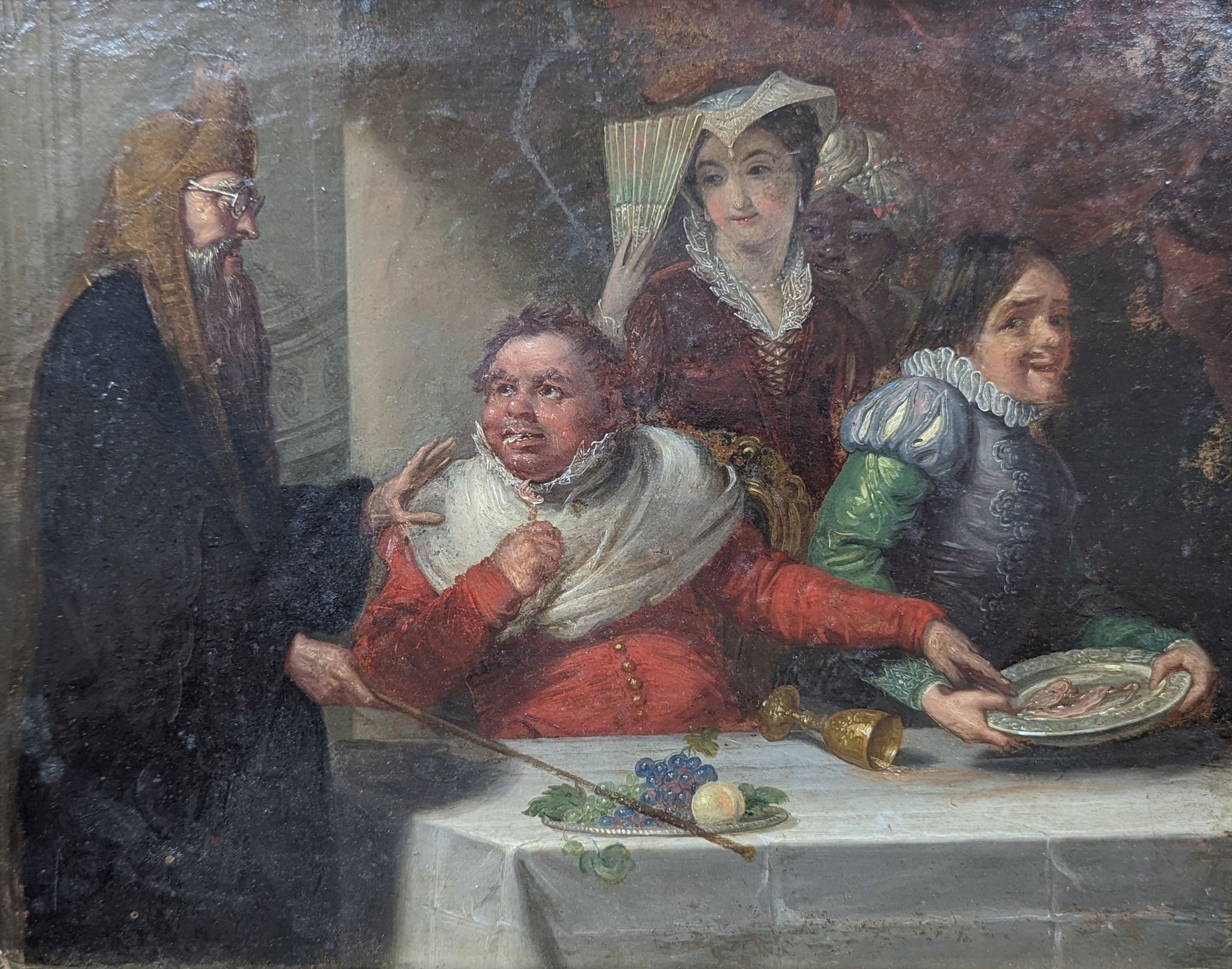 William Bass (19th C.), oil on canvas, Sancho Panza, 27 x 34cm